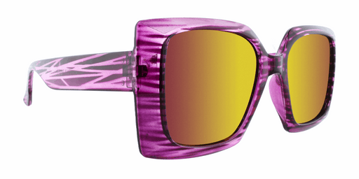 Odessa - Polarized Oversized Fashion Purple Striped (Purple Mirror)