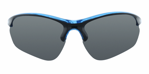 Valance - Polarized Colorful Sports Blade Black with Blue Translucent (Smoked)