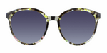 Vickie - Polarized Oversized Fashion Green & Black Floral (Smoked)