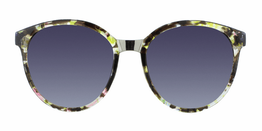 Vickie - Polarized Oversized Fashion Green & Black Floral (Smoked)