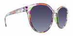 Vickie - Polarized Oversized Fashion Red & Purple Floral (Smoked)
