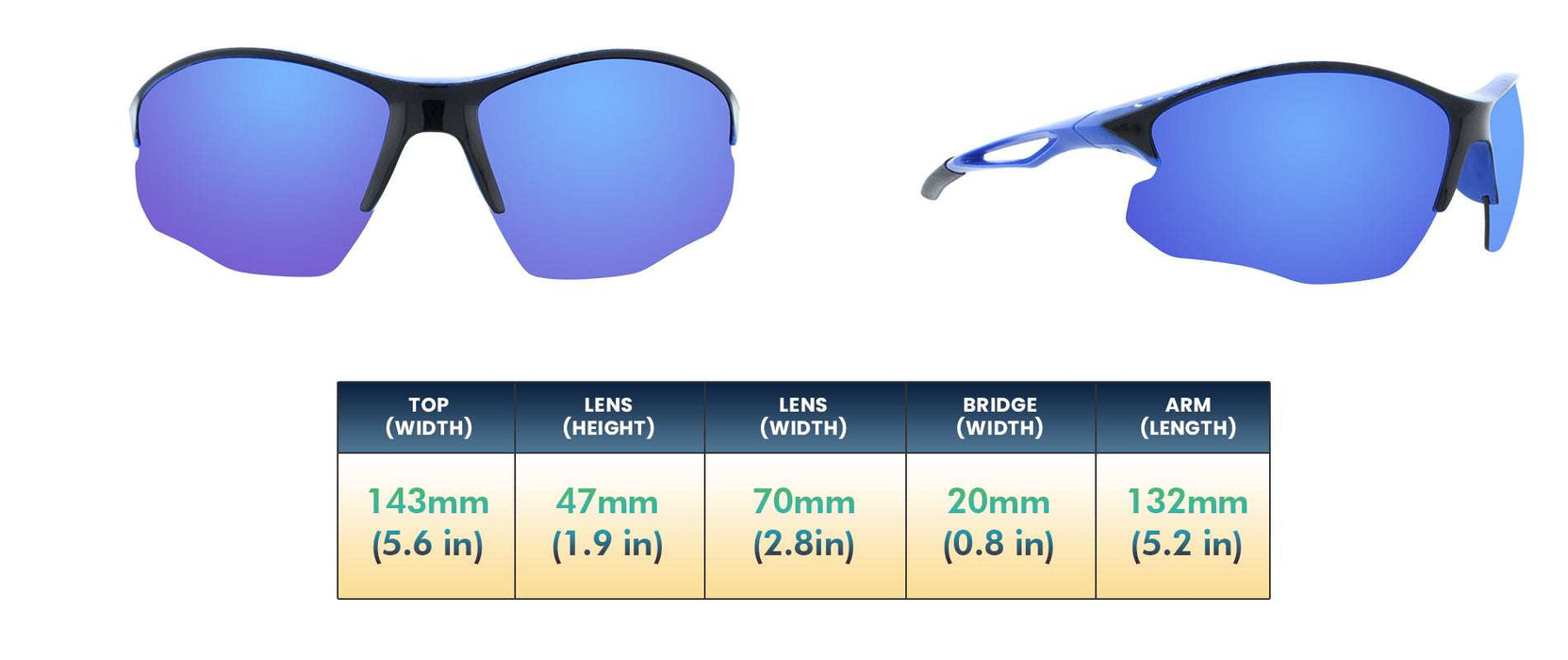 Sentinel - Polarized Two-Tone Sports Blade