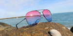 Sunset | PETITE - Classic Aviator Graphite (Rose/Sapphire)