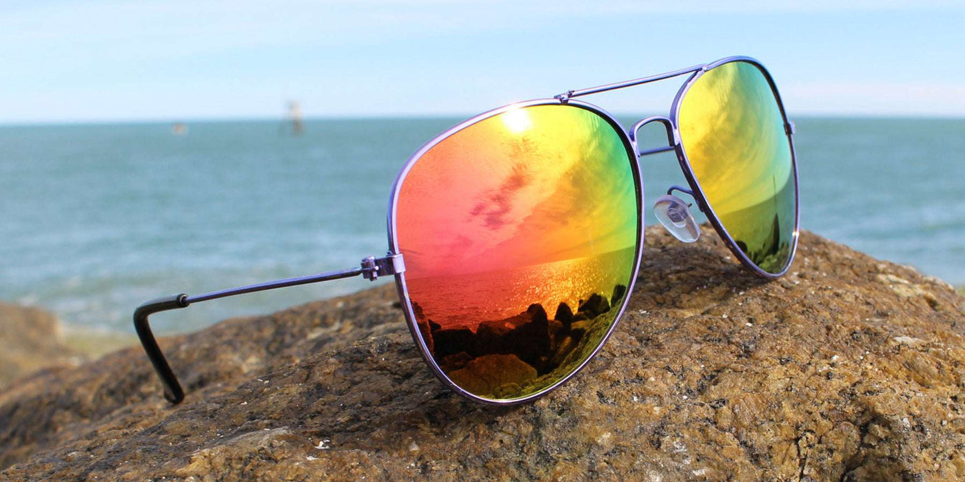 Sunset | PETITE - Classic Aviator Bronze (Sunburst Mirror)