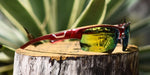 Tanner - Colorful Sports Half-Rim Red & Clear (Sunburst Mirror)