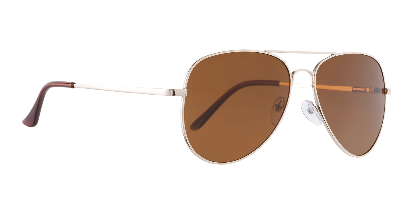 Propeller - Classic Aviator Gold with Brown Tips (Amber)
