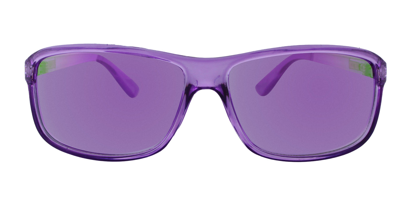 Nightshade - Clear Flash Mirror Club Glasses Purple (Purple Iridescent Mirror)
