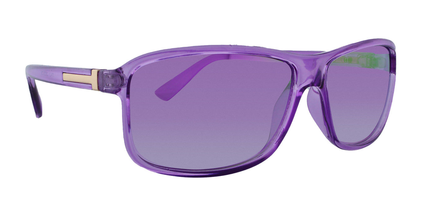 Nightshade - Clear Flash Mirror Club Glasses Purple (Purple Iridescent Mirror)