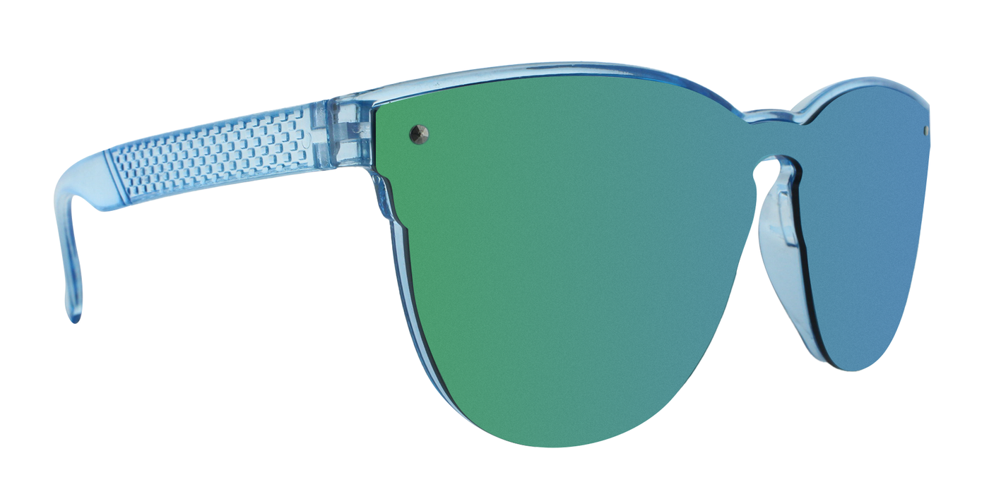 Sandy -  Lightweight Fashion with Teal Translucent Frame (Gold Mirror)