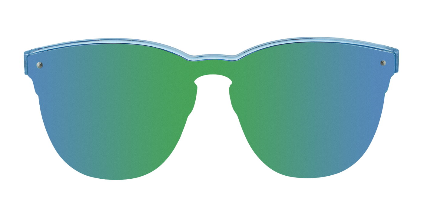 Sandy -  Lightweight Fashion with Teal Translucent Frame (Gold Mirror)