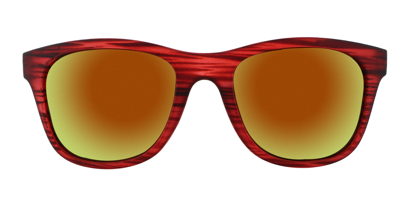 Zeb - Striped Classic Retro Red (Sunburst Mirror)