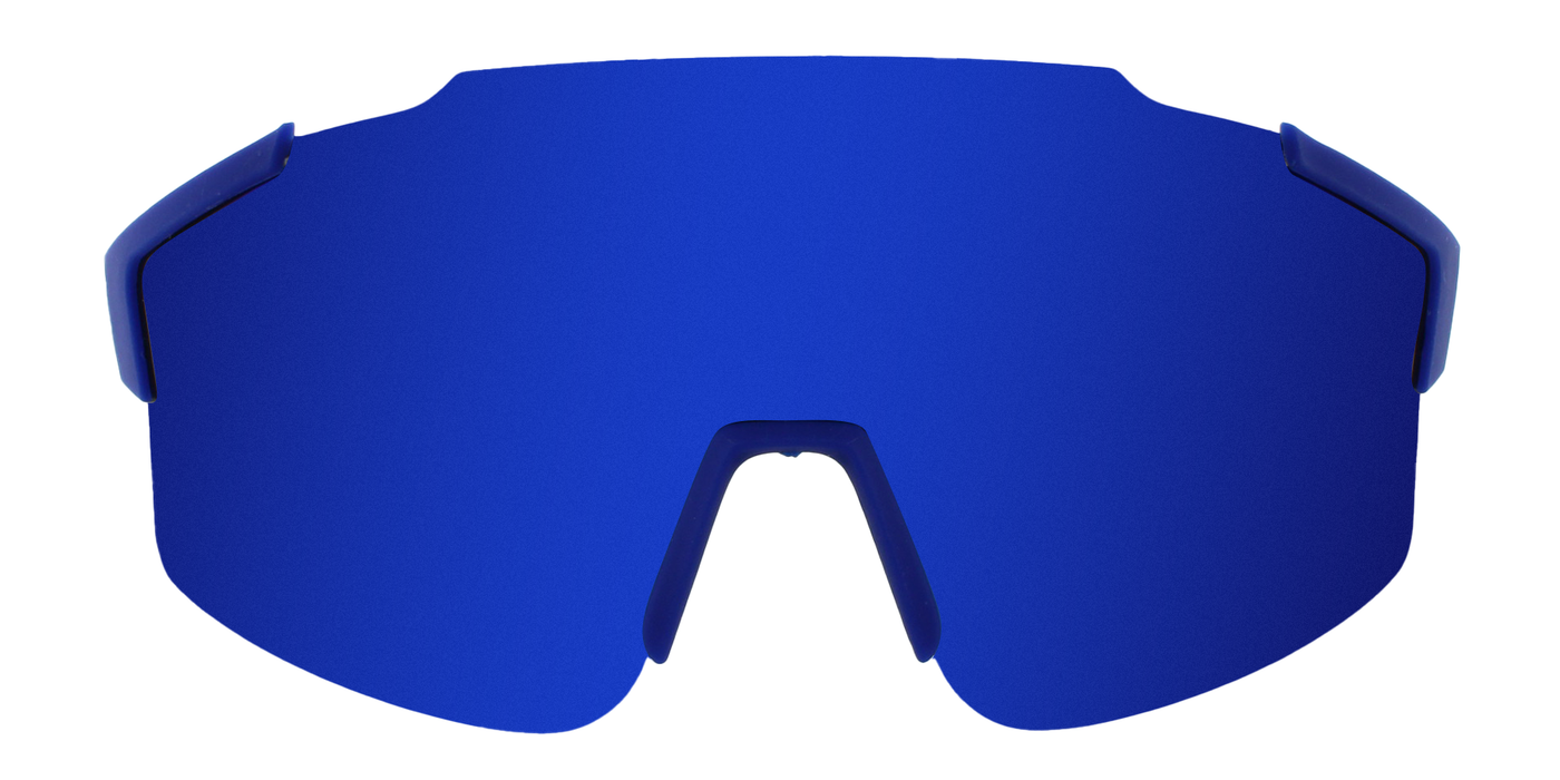 Serpent - Oversized Sports Shield Blue (Blue Mirror)