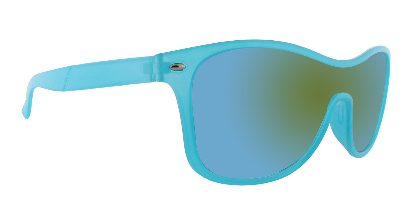 Player - Single Lens Retro Frosted Teal (Gold Mirror)