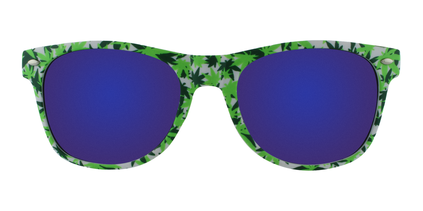 Homegrown - High-Quality Retro Leafy Print (Blue Mirror)