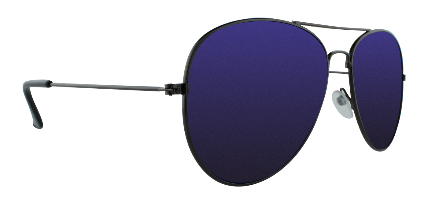 Aerobat - Polarized Classic Aviator Gunmetal (Blue Mirror)