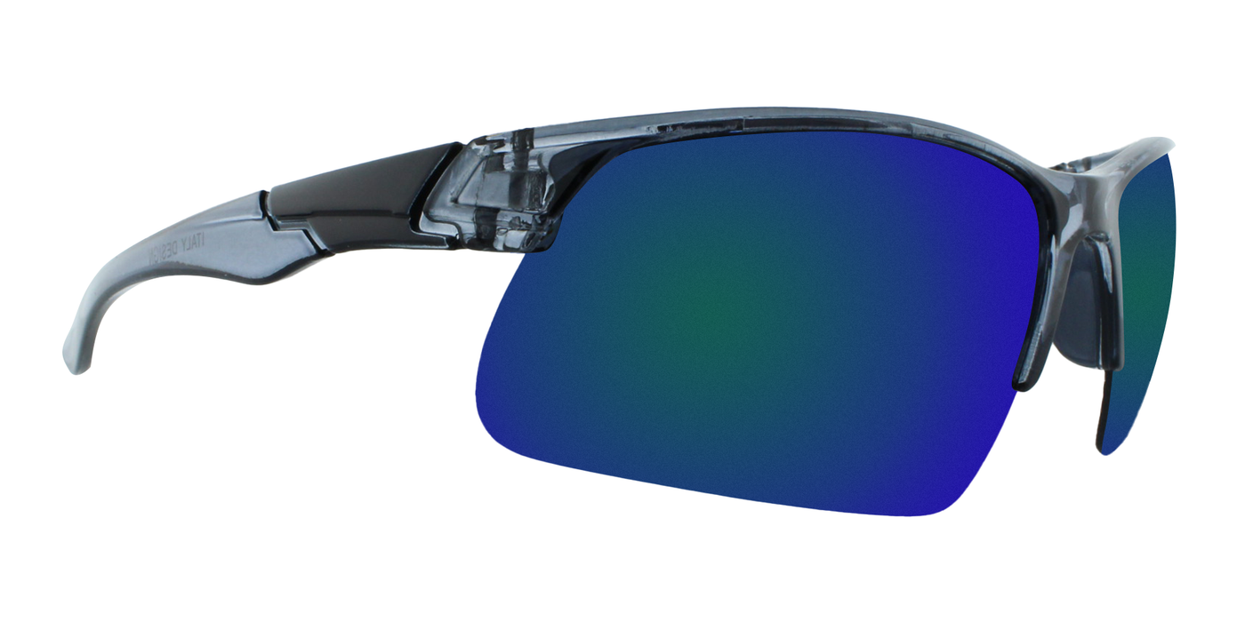 No-Hitter - Polarized Sports Blade Charcoal Translucent (Blue Mirror)