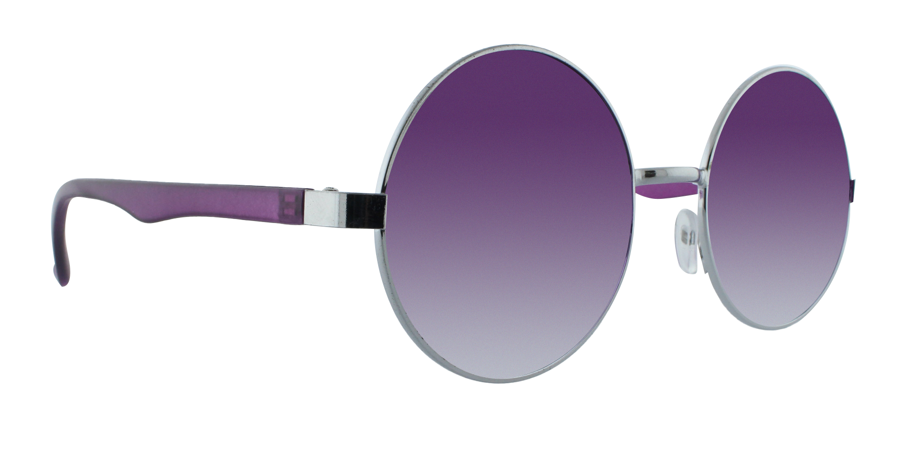 Dusk - Round Fashion Aviator Matte (Purple Mirror)