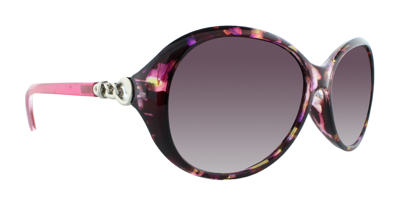 Haylea - Polished Fashion with Metal Accents Pink Floral (Smoked)