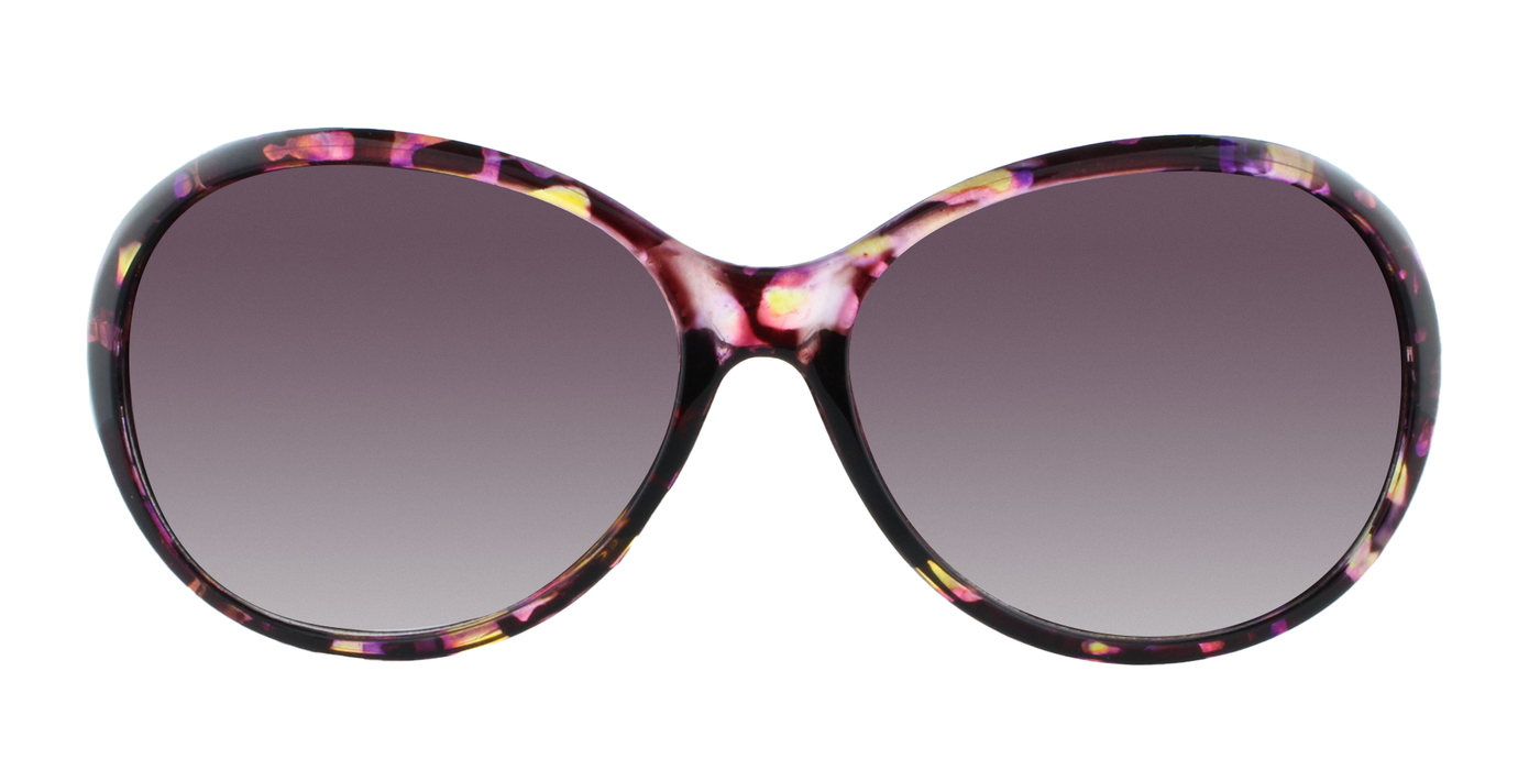 Haylea - Polarized Polished Fashion with Metal Accents Pink Floral (Smoked)