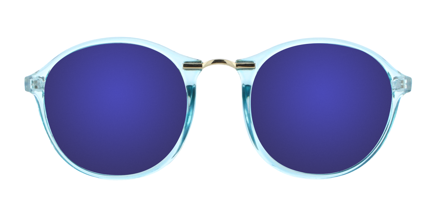 Jackie - Lightweight Fashion with Blue Translucent Frame (Ice Blue Mirror)