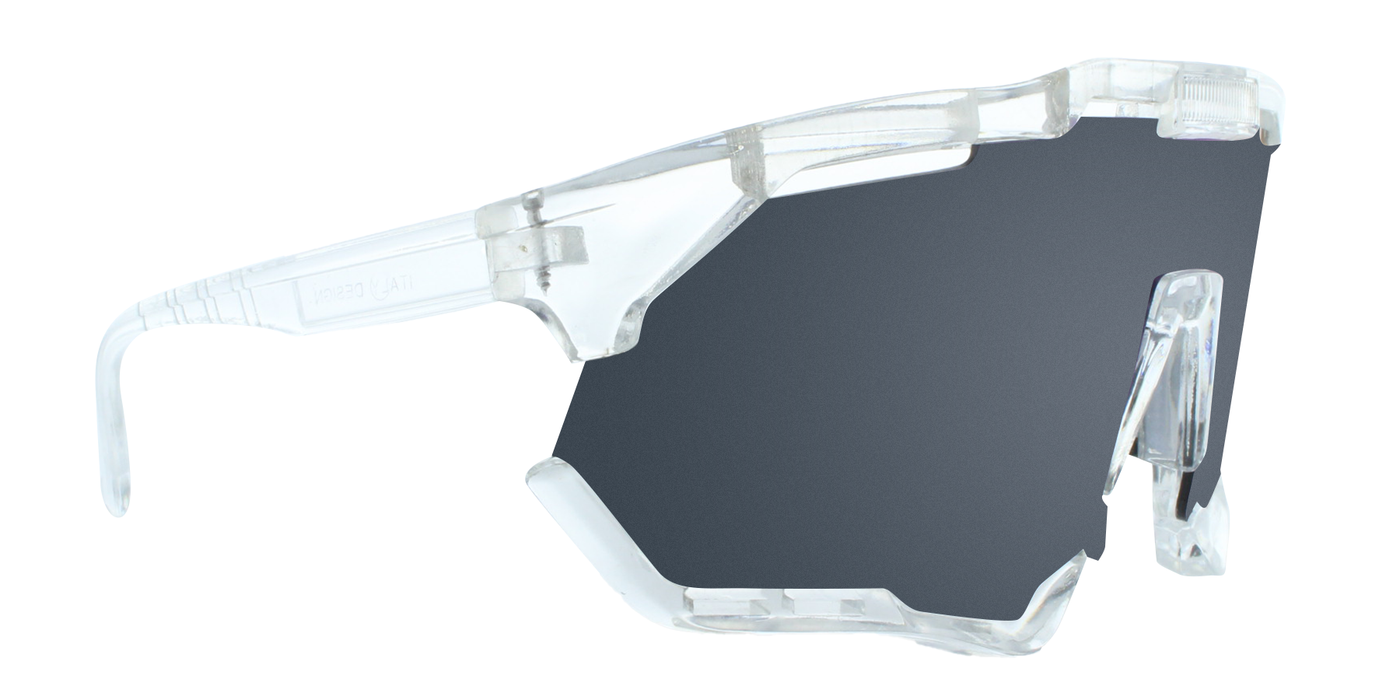 Elapid - Oversized Sports Wrap Clear (Ice Blue Mirror)