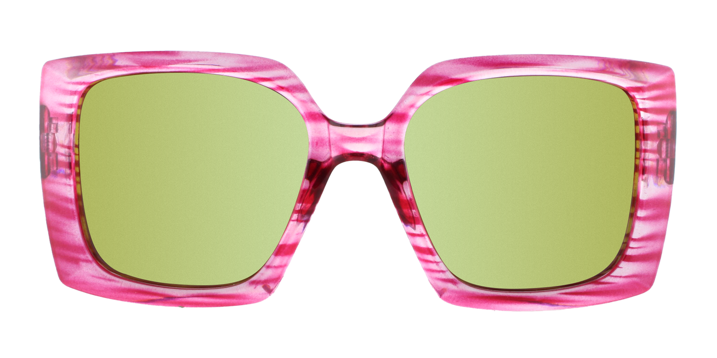 Odessa - Oversized Fashion Pink Striped (Sunburst Mirror)