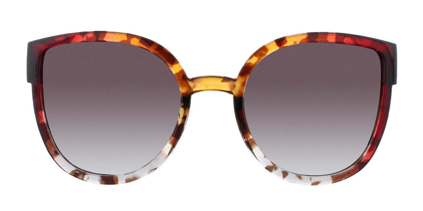 Flora - Polarized Translucent Demi Fashion Red and Amber (Smoked)