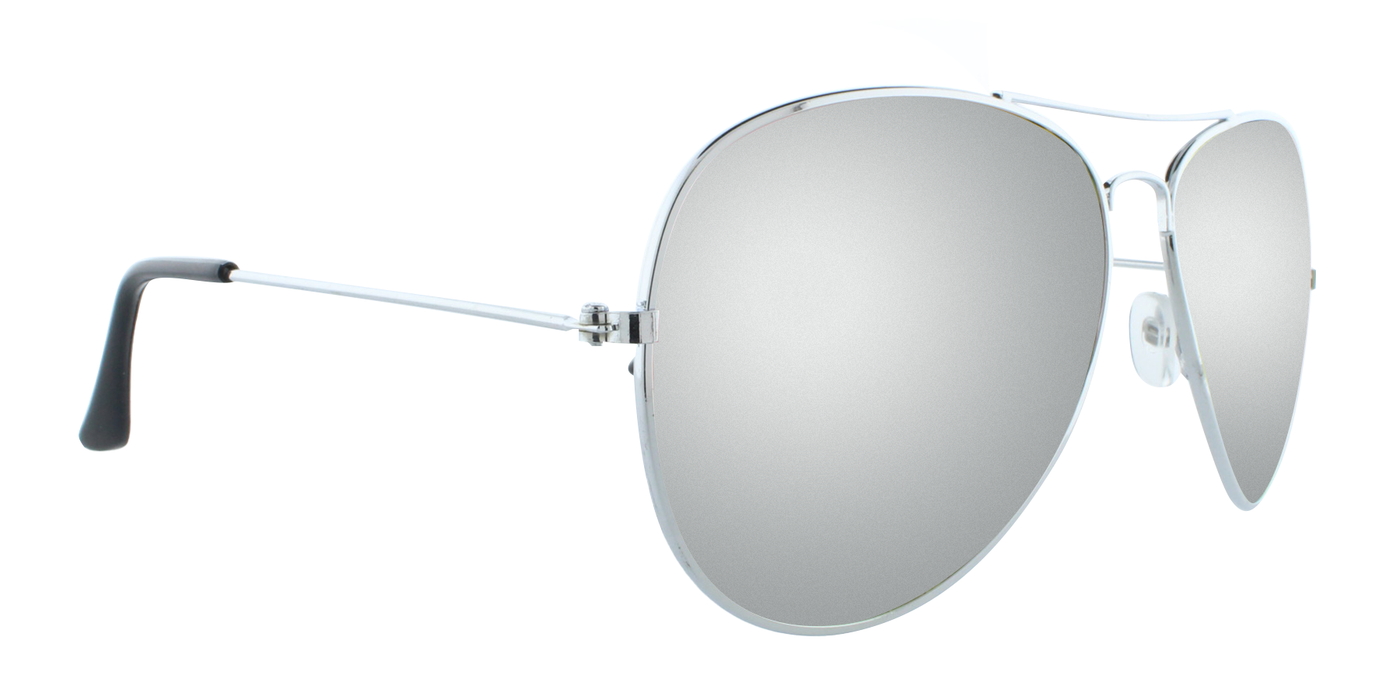 Flyover - Flat Lens Aviator Silver (Silver Mirror)