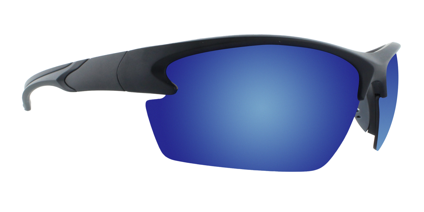 Two-Stroke - Polarized Classic Sports Blade Black (Ice Blue Mirror)