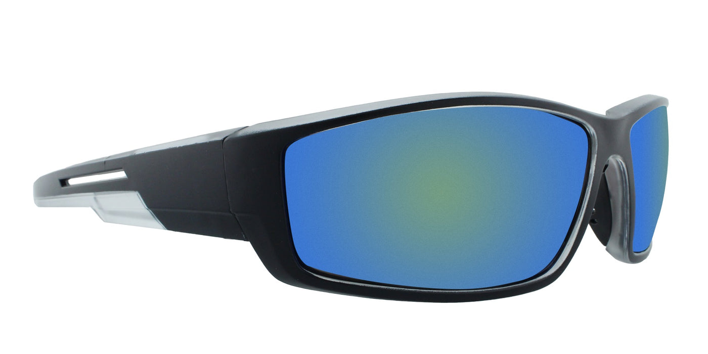 Thomas - Sports Wrap Black with Iced Inner Frame (Ice Blue Lens)