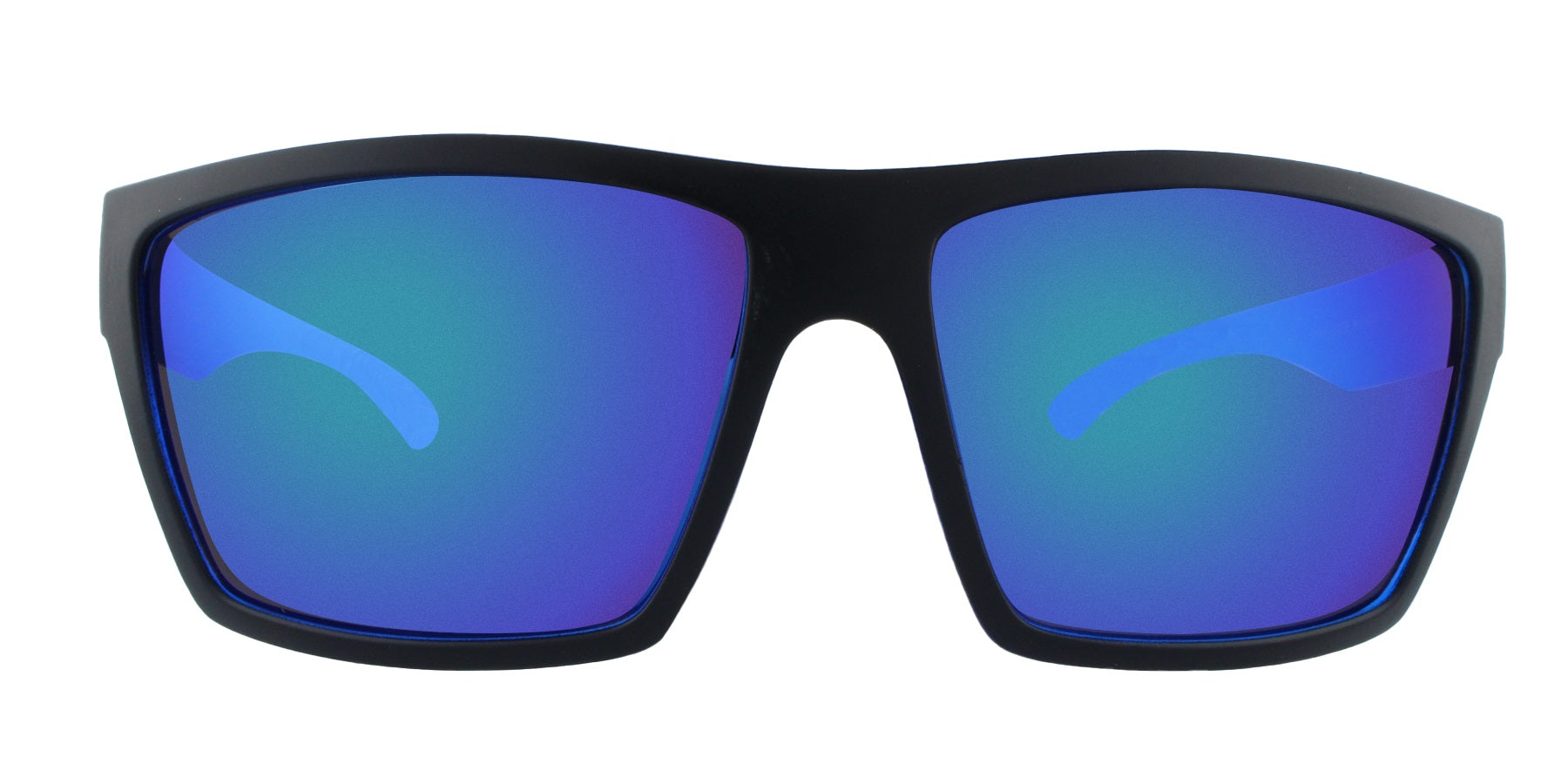 Brewsky - Square Sports Wrap Black with Blue Inner (Ice Blue lens)