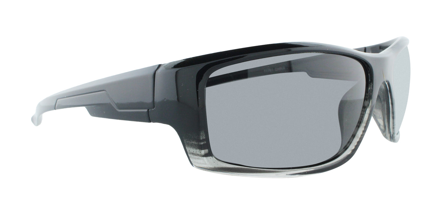 Defiance - Polarized Low-Profile Wrap Black & Charcoal (Smoked)