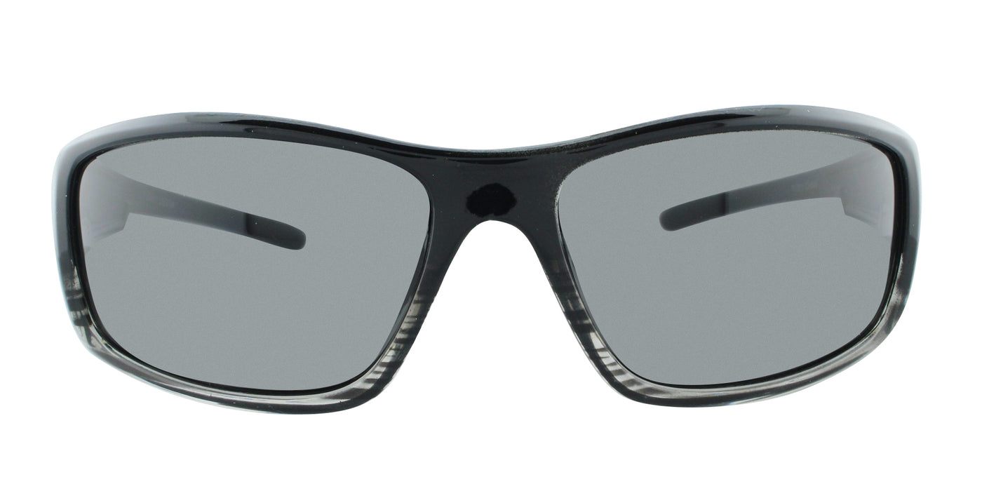 Defiance - Polarized Low-Profile Wrap Black & Charcoal (Smoked)