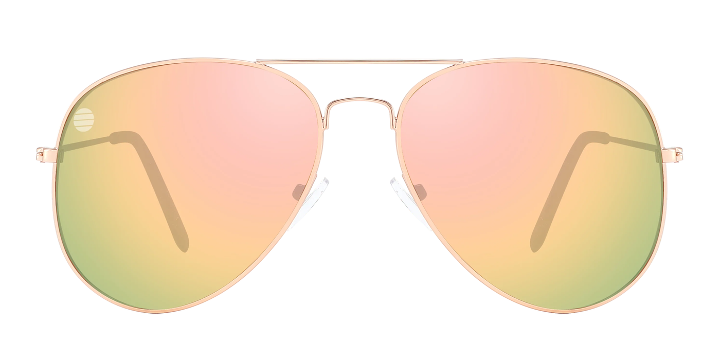 Charter - Mirrored Aviator Gold with Pink Tips (Pink)