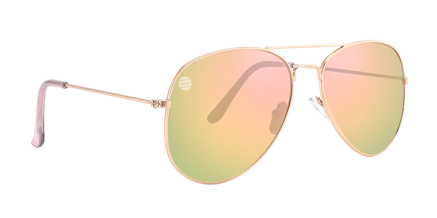 Charter - Mirrored Aviator Gold with Pink Tips (Pink)
