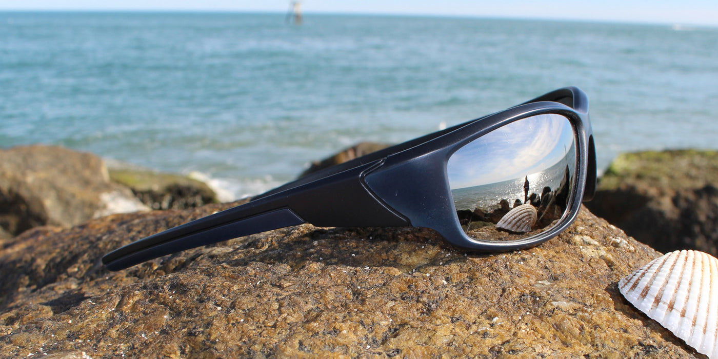 Wheeler - Polarized Sports Wrap with Black/Midnight Frame (Silver Mirror)