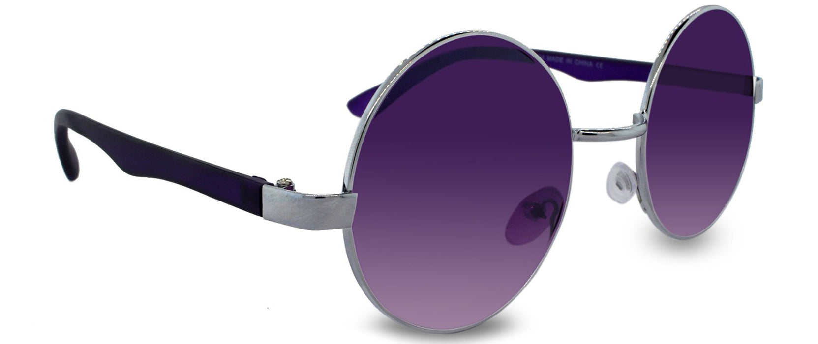 Dusk - Round Fashion Aviator Purple & Silver (Amethyst)
